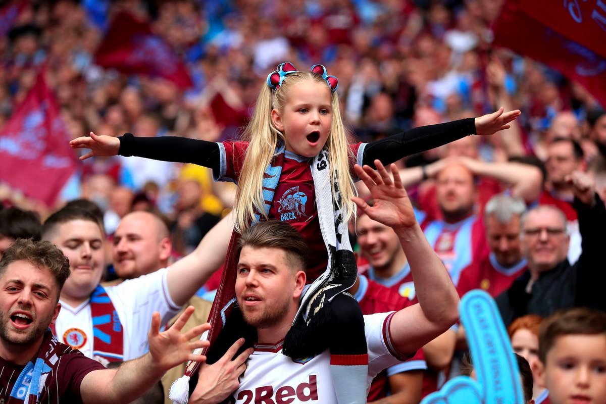 fans celebrating in a stand